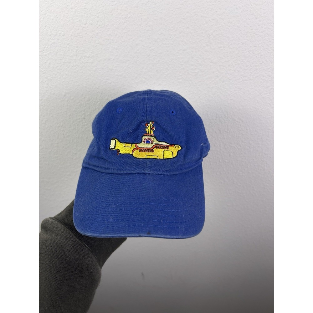 The Beatles Yellow Submarine Ball Cap Blue With Embroidered Submarine Adjustable